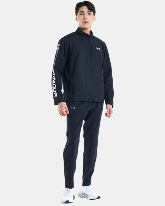 Men's UA OutRun The Rain II Jacket in Black image number 3